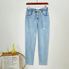 Spring Autumn Jeans Women's Denim Harem Pants Loose Large-size Elastic-waist Vintage Casual Trousers Female Jeans