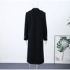 Elegant Shawl Collar Lace Up Long Woolen Coat Women Full Sleeve Belt Lapel Thick Overcoat Autumn Winter Lady Chic Outwear