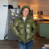 Women Hooded Thicken Warm Cotton Jacket Zipper Glossy Snow Winter Loose Female Coat Lace Up Casual Down Puffer Outwear