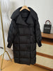Women White Duck Down Long Jacket Autumn Winter Warm Casual Over Size Loose Outwear Soft Comfortable Coat