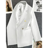 Women Suit Blazer Elegant Coat Spring Autumn Korean Blazer Double Breasted Jacket Solid Ladies Tops Clothes