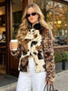 Dalmatian Faux Fur Jackets Women Lapel Collar Single Breasted Slim Fit Long Sleeves Coats Lady Autumn Street Outwear