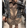 Single Breasted Jeans Patchwork Shirts for Women Autumn Korean Style Loose Long-sleeved Shirts