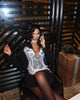 Sexy Lace Patchwork V Neck Slim Coat Long Sleeve Single Breast Cinch Waist Blazer Jackets Female Dinner Street Jacket