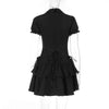 American Gothic Dark Y2K Vintage Dress Women Aesthetic Streetwear Harajuku Grunge Lace Patchwork High Waist Bow Party Dress