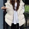 Adjustable Waistcoats Solid Cotton Vest Jacket Women Autumn Winter Hooded Waistcoat Warm Thicken Cotton Sleev