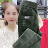 Women Warm Spring Winter Button Pockets Ruffles Vintage Big Large Plus Sizes Casual Party Loose Pant