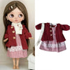 For Blythe Doll Outfit Clothing Princess Lace Maid Skirt Set Cute Plaid Pants Vintage Dress Clothes OB24 OB22 1/6 Accessories