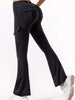 American Girl Multi-Pocket Cargo Pants, Women Slim Fit Flare Floor-Length Casual Trousers for Spring