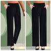Autumn Winter Middle Aged Women Corduroy Pants Elastic High Waist Casual Straight Pants Large Size Loose Thick Mother Trousers