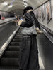 Women's Black Gothic Baggy Cargo Jeans Harajuku Oversize Denim Trousers Y2k 90s Vintage 2000s Emo Jean Pants Trashy Clothes
