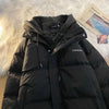 Korean Winter Leisure Cotton Clothes Women Parker coat Y2K Multi-functional Fake Two Pocket Zipper Down Jacket Thick Coat