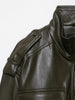 Women Large Front Pocket Jacket Vintage Solid Turtleneck Long Sleeve Zipper Faux Leather Jacket High Street Lady Coat