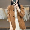 Autumn Winter Korean Stand Collar Knitting Cardigan Women's Sweater Jacket Loose Ladies Sweater Coat Tops
