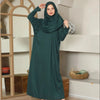 Modest Hooded Prayer Dress Muslim AbayasFull Sleeve One-piece Kaftan Women Ramadan Jilbabs Hijab Dresses Islamic Clothing