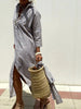 Autumn Long Sleeve Shirt Dress Elegant Belt Long Dress For Women Print Button Lapel Neck Casual Dresses Robe Femme