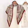 1pc Printed Triangular Scarf Bandanas Women's Elegant Niche All-Matching Scarf Jeans Belt