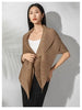 Pleated Spring Women's Cardigan Short Coat Chic Outerwear Unique Design Laeple Half Sleeve Jackets
