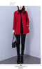 High End Women's Solid Woolen Coat Autumn Winter Middle Aged Mother Wool Trench Outwear Large Size Mother Warm Blend Jacket 4XL