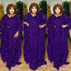 Elegant African Dresses for Women Traditional Dashiki Lace Boubou Plus Size Wedding Party Gown Muslim Kaftan Maxi Dress