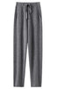 Cashmere Sweatpants Women Autumn Winter High Waisted Drawstring Pants Casual Knitted Harem Pants