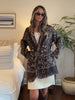 Jacquard Fringe Belted Wrap Knit Cardigan Lapel All Over Pattern Raw Fringe Autumn Winter Commute Lady Women Casual Coat