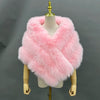 Janefur Real Fox Fur Shawl Poncho Women Elegant Wedding Bridal Formal Party Warm Winter Natural Fur Cape Coat