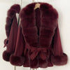 Fox Fur Coat Female Autumn Woolen Coat Winter Warm Real Fur Collar Wool Blend Jacket Women Warm Clothes for Women