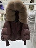 Winter Natural Large Fur Collar Hooded Down Jacket Women White Duck Down Solid Outwear Female Warm Quilted Lantern Sleeve Jacket