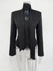 Striped Print V-neck Ribbon Suit Coat For Women Long Sleeve Buttons Office Lady Top Elegant Female Blazer Outwear