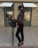 Women Leather Bomber Jackets Coats With Belt Notched Shoulder Pads Motorcycle Street Chic Short Outwear Solid Lace Up