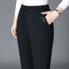 Korean Women Vintage Slim Pants Spring Autumn Streetwear Elastic High Waist Stripe Plaid Straight Casual Trousers