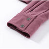 Corduroy Long Sleeve Zipper Jacket For Women PU Leather Collar Pockets Coat Spring Lady Street Chic Outerwear
