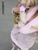Faux Fur Patchwork Tweed Coat Skirt Sets Women Elegant Long Sleeve Waist Cinching Jackets Mini Skirts Autumn Chic Ladies Outfits