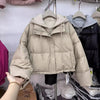 Autumn Winter Fake Two Pieces Splicing Cotton Jacket Women Cotton-Padded Thick Warm Parkas Short Coat Female Casual Lady Top