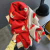 Women's Thick Imitation Cashmere Blanket Scarf Warm Pashmina Shawl Winter Wrap Print Poncho Echarpe Female Wrap