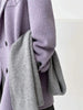 Women's Double-faced Woolen Coat Spring Autumn Suit Collar Double Breasted Long Sleeve Temperament Commuting Purple Jacket