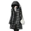 Outerwear Winter Women Korean Slim Remove Hooded Parka Down Jackets Long Light Thin Coat Puffer Jacket