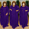 Elegant African Dresses for Women Traditional Dashiki Lace Boubou Plus Size Wedding Party Gown Muslim Kaftan Maxi Dress