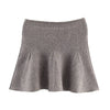 Ladies Elegant Knit Gray Dress Suits Button Loose Cardigans+Ruffles Mini Skirts Sets Winter Women 2 Piece Sets