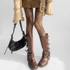 1 Piece Women 4 Colors Black White Wine Khaki Floral Romantic Hollow Out Lady Sexy Fishnet Tight Pantyhose