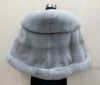White Fur Shawl Jacket Women's Autumn Winter Faux Mink Fox Fur Dress Cheongsam Cloak Coats Thicken Warm Short Outwear