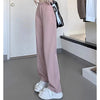 Woman Vintage Wide Leg Jeans Girls High Waist Pants Female Black Black Grey Retro Blue Light Blue Pink Denim Trousers