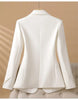 Spring Autumn Professional Jacket Women's Outerwear Chic Slim Long Sleeve Office Blazer Tops