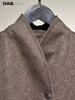 Women's Autumn Winter Vintage Pockets Wool Blazer Coat Casual Solid Long Sleeves Loose Outerwear Ladies