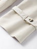 Women's Trench Coat Double Breasted Stand Collar Epaulet Lace Up Long Windbreaker Office Lady Autumn Winter Solid Slim Outerwear