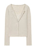 Women Lace V Neck Cropped Cardigan Coat Long Sleeve Button Knit Sweater Spring Casual Streetwear Lady Slim Knitwear