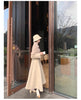 Winter Long Wool & Blends Coat for Women Chic Elegant Womans Clothing Skirted Woolen Overcoat