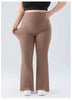 Plus Size Fit Yoga Flared Trousers for Women Semaless Two Sides Pocket Leggings High Waist Push Up Butt Gym Trainning Leggings