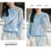 Winter Women's Clothing Tops Brushed Wool Cardigans O Neck Yellow Warm Causal Sweater Soft Solid Knitted Coats B1713005